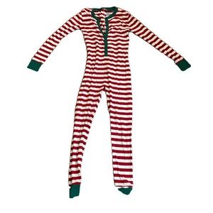 Old Navy Christmas Striped Onesie Pajamas